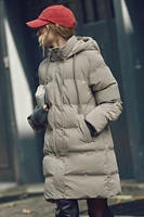 WINDPROOF HOODED PUFFER ANORAK