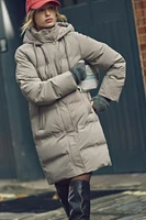 WINDPROOF HOODED PUFFER ANORAK