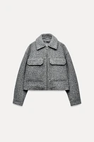 CROPPED BOUCLÉ JACKET