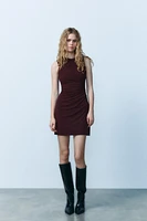 SHORT DRESS WITH RUCHING