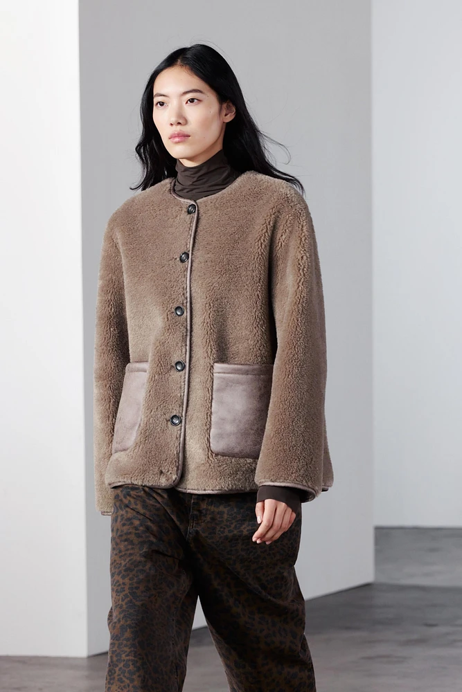 FAUX SHEARLING JACKET ZW COLLECTION