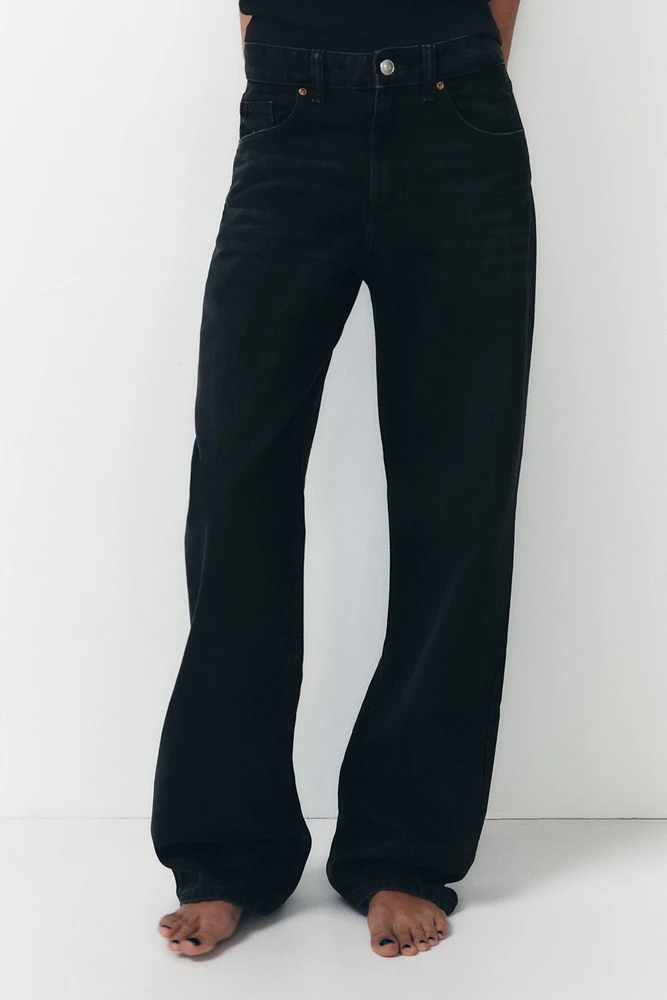 FULL LENGTH TRF MID-RISE WIDE LEG JEANS