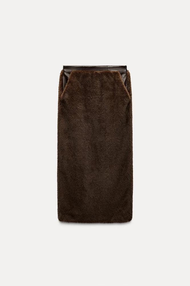 FAUX FUR MIDI SKIRT LIMITED EDITION