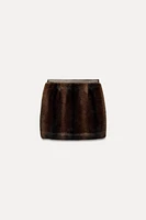 FAUX FUR SHORT SKIRT LIMITED EDITION