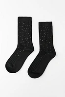 RHINESTONE HIGH SOCKS