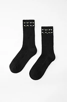 PEARL RIBBED SOCKS