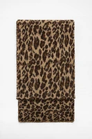 ANIMAL PRINT WOOL AND ALPACA BLEND SCARF