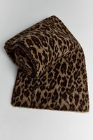 ANIMAL PRINT WOOL AND ALPACA BLEND SCARF
