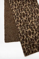 ANIMAL PRINT WOOL AND ALPACA BLEND SCARF