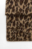 ANIMAL PRINT WOOL AND ALPACA BLEND SCARF