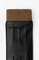 FAUX LEATHER SHORT GLOVES