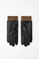 FAUX LEATHER SHORT GLOVES