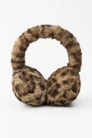 FAUX FUR ANIMAL PRINT EAR MUFFS