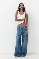 TRF HIGH-WAISTED WIDE LEG JEANS