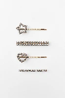 PACK OF 4 SPARKLY HAIR PINS