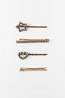 PACK OF 4 SPARKLY HAIR PINS