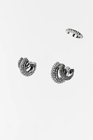 PACK SPARKLY HOOP EARCUFFS AND EARRINGS