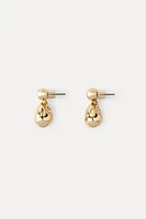 IRREGULAR DOUBLE SPHERE EARRINGS