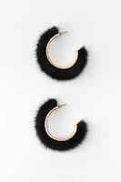 FAUX FUR HOOP EARRINGS LIMITED EDITION