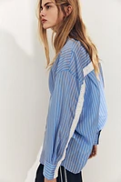 OVERSIZE STRIPED POPLIN SHIRT