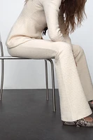 TEXTURED FLARED PANTS