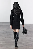 PEPLUM KNIT CARDIGAN