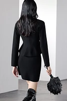 PEPLUM KNIT CARDIGAN