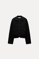 BASIC POLO COLLAR KNIT CARDIGAN