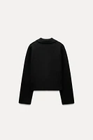 BASIC POLO COLLAR KNIT CARDIGAN