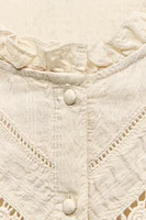 LACE INSERT ROMANTIC SHIRT