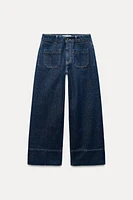 HIGH-WAISTED Z1975 CROPPED WIDE LEG JEANS