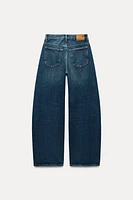 TRF MID-RISE CROSSED WAIST BAGGY JEANS