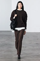 BASIC CASHMERE AND WOOL SWEATER