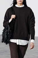 BASIC CASHMERE AND WOOL SWEATER