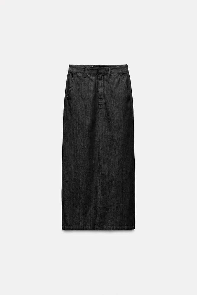 TRF DENIM MIDI SKIRT