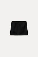 FAUX SUEDE MINI SKIRT