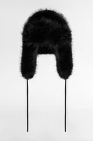 FAUX FUR AVIATOR HAT