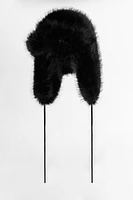 FAUX FUR AVIATOR HAT