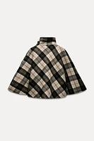 WOOL BLEND PLAID CAPE ZW COLLECTION