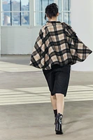 WOOL BLEND PLAID CAPE ZW COLLECTION