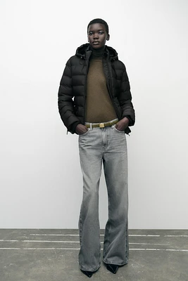 HOODED BELTED ANORAK