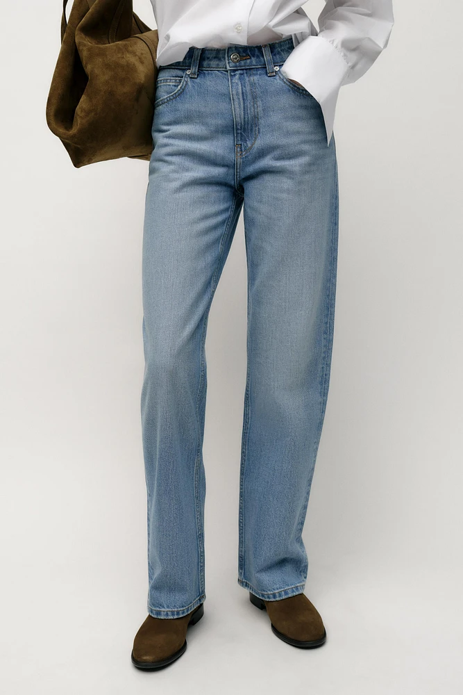 STRAIGHT LEG LONG LENGTH Z1975 JEANS WITH A HIGH WAIST