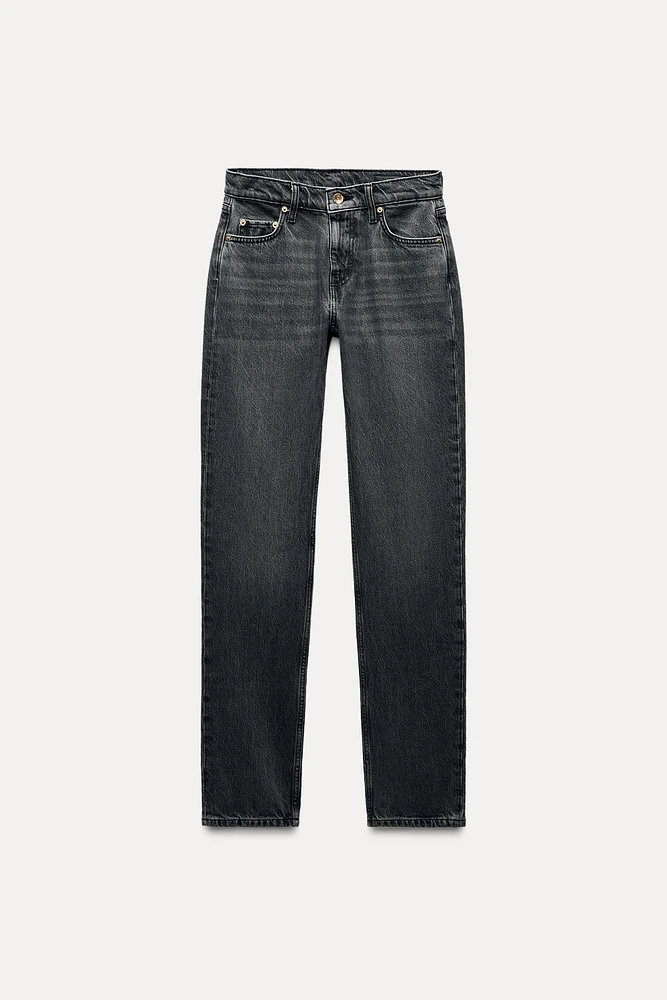 ZW COLLECTION LOW RISE STRAIGHT LEG JEANS