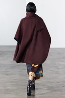 WOOL BLEND SCARF CAPE