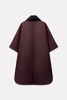 WOOL BLEND SCARF CAPE