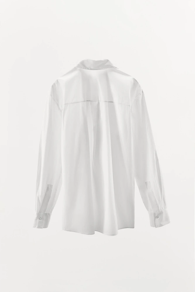 POPLIN PAJAMA SHIRT