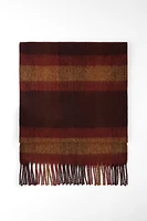 PLAID SCARF WITH FRINGES