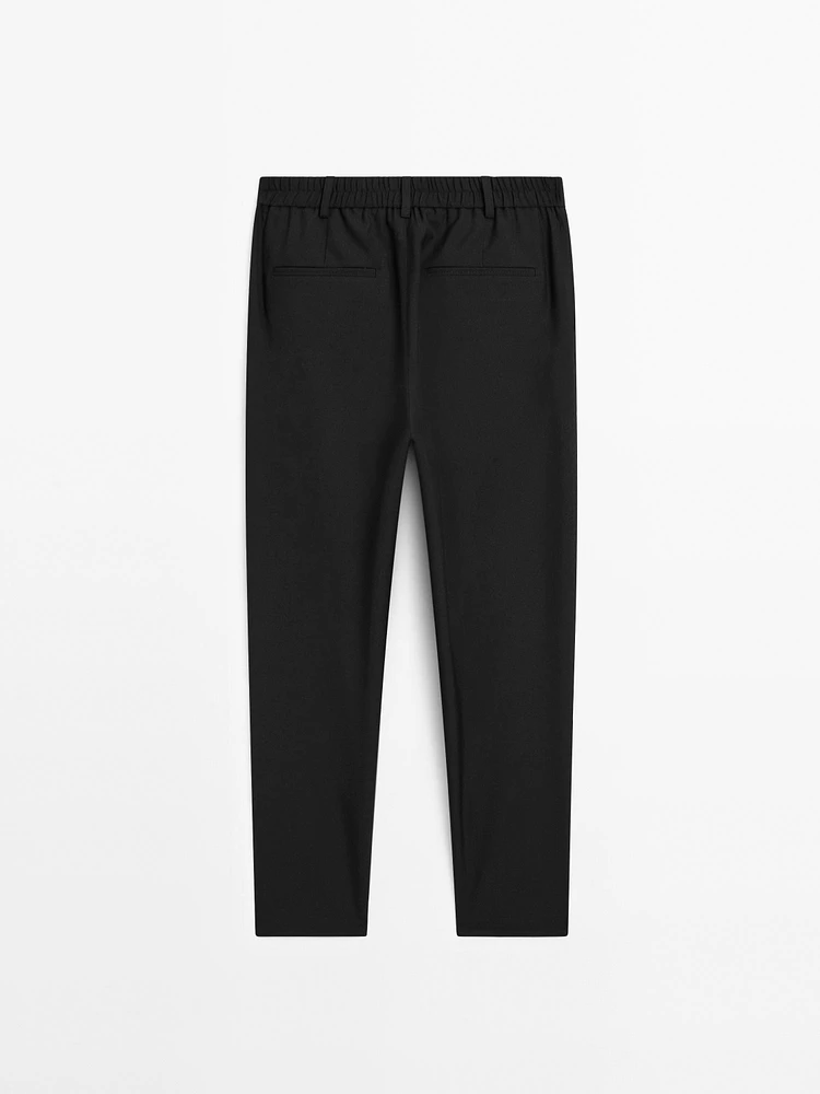 Relaxed fit trousers a cool wool blend