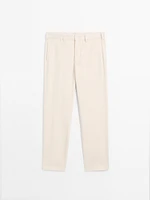 Straight fit trousers 100% cotton