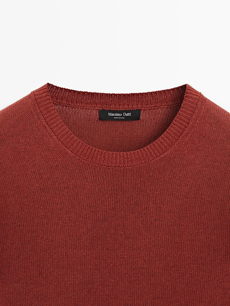 Pull en maille à col rond